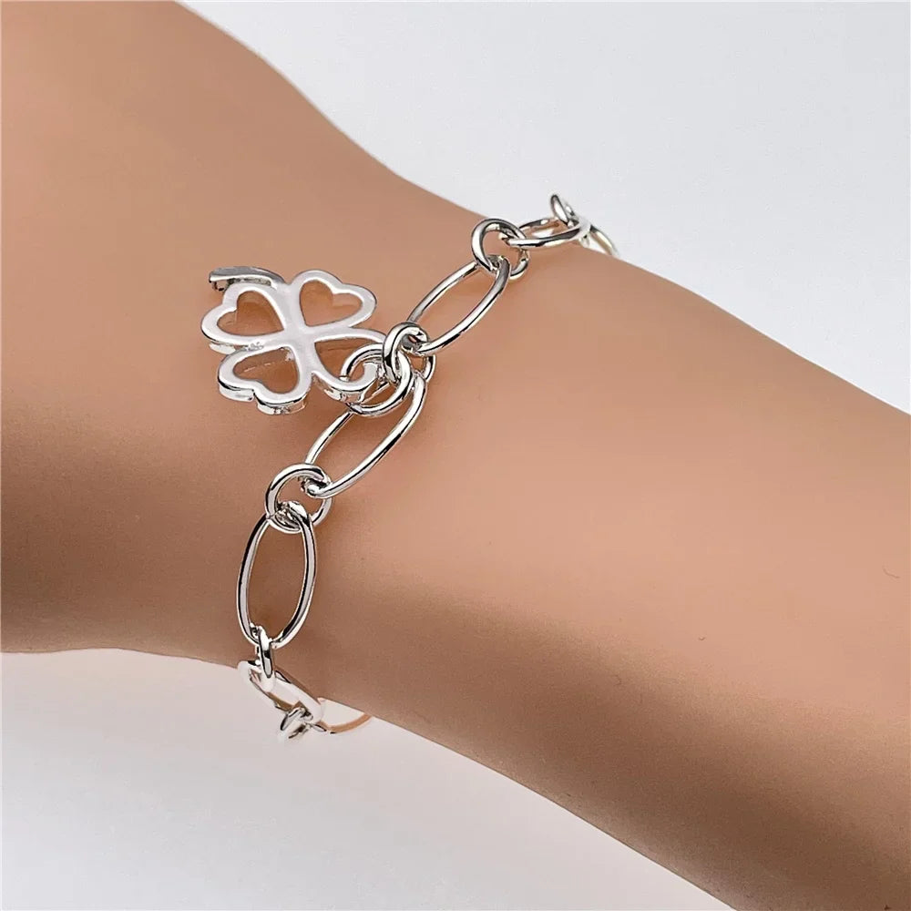 Silver Bracelet Elegant Chain High Quality Jewelry For Men Women Christmas Gifts-Dollar Bargains Online Shopping Australia