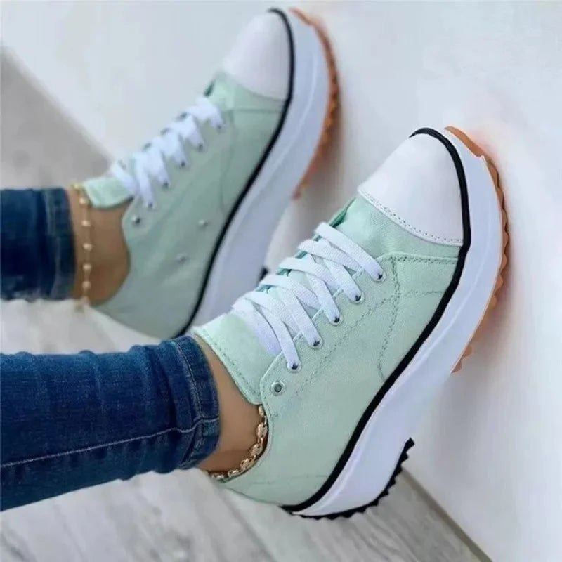 Women Casual Shoes Plus Size Sneakers For Women Platform Sport Shoes Female Lace up Tennis Shoes-Dollar Bargains Online Shopping Australia