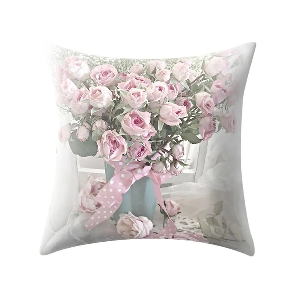 Floral Print Pillow Cover Sofa Cushion Home Decor-Dollar Bargains Online Shopping Australia