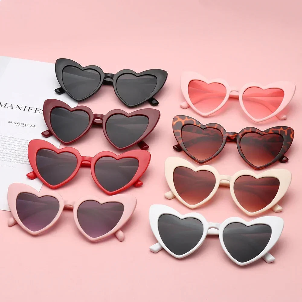 Love Heart Shaped Sunglasses Women Big Frame Fashion Cute Sexy Retro Cat Eye Vintage Sun Glasses UV400 Protection Unisex Eyewear-Dollar Bargains Online Shopping Australia