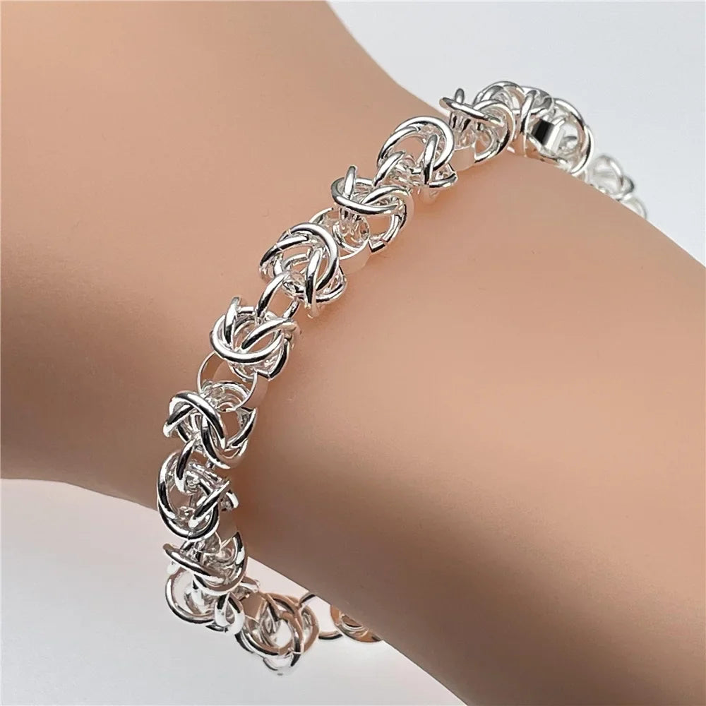 Silver Bracelet Elegant Chain High Quality Jewelry For Men Women Christmas Gifts-Dollar Bargains Online Shopping Australia