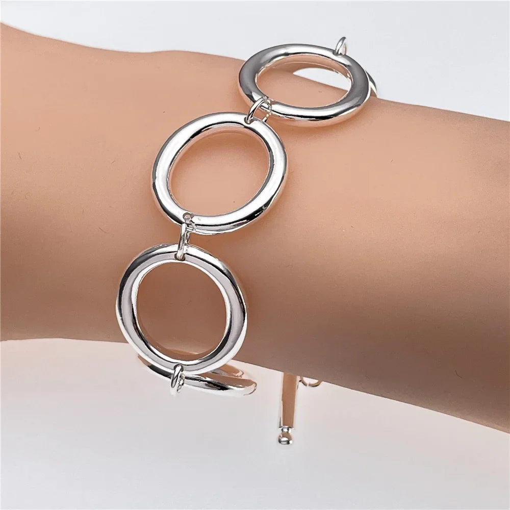 Silver Bracelet Elegant Chain High Quality Jewelry For Men Women Christmas Gifts-Dollar Bargains Online Shopping Australia