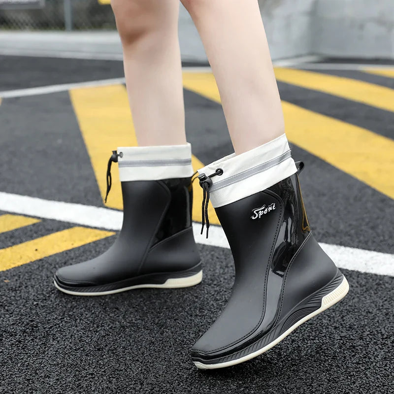 Rain Boots Womens Waterproof Shoes Rubber Shoes Cotton-Padded Rubber Boots Adult Non-Slip Work Shoes-Dollar Bargains Online Shopping Australia