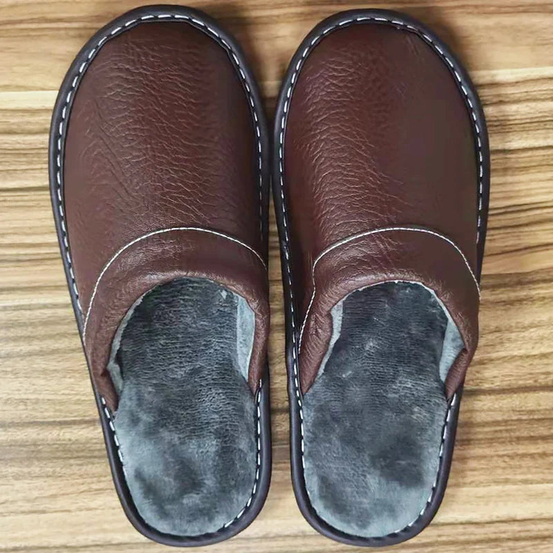 Indoor Shoes Men's Slippers Slides Simple Faux Leather Home Slippers-Dollar Bargains Online Shopping Australia