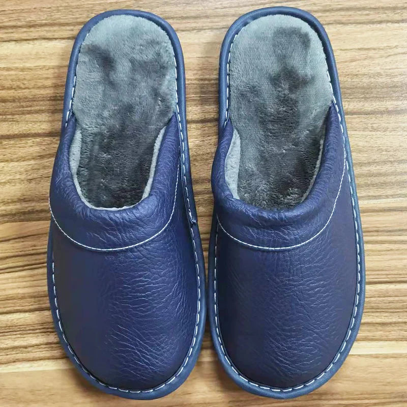 Indoor Shoes Men's Slippers Slides Simple Faux Leather Home Slippers-Dollar Bargains Online Shopping Australia