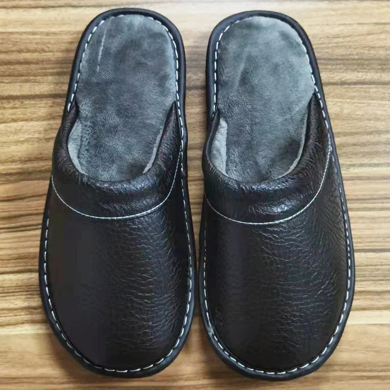 Indoor Shoes Men's Slippers Slides Simple Faux Leather Home Slippers-Dollar Bargains Online Shopping Australia