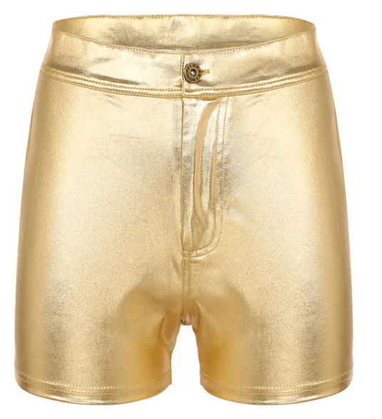 High Waist Shiny Stretch Women Girls Disco Short Pants Satin Shorts Pants Candy Color