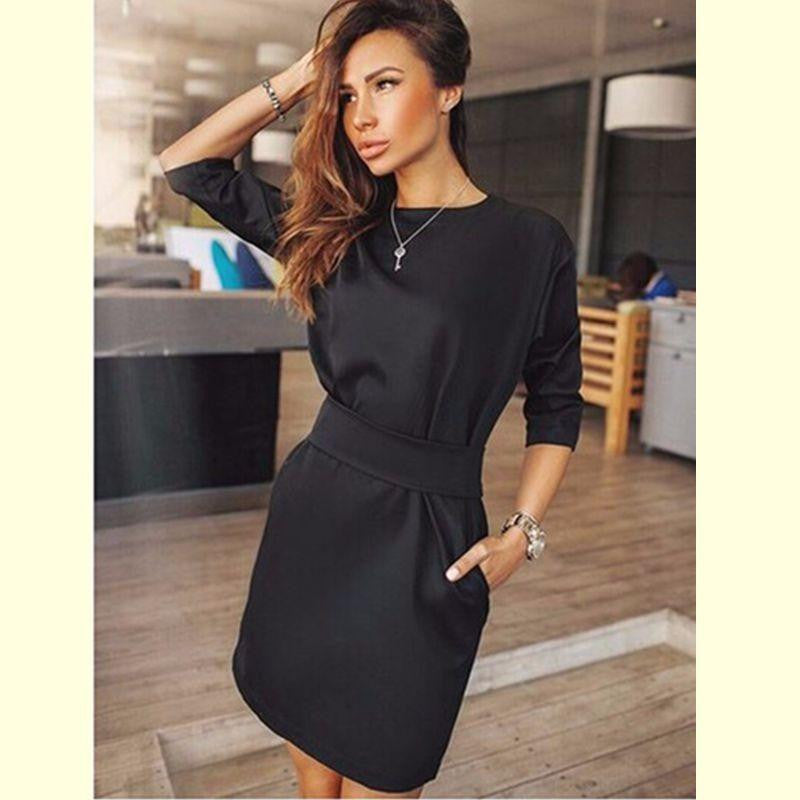 Women's Casual Half Sleeve Autumn Dress Bodycon Dress Ukraine Plus Size Clothes Evening Party Mini Dresses