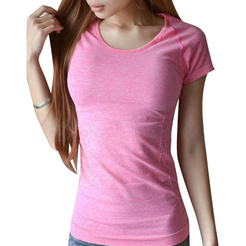 Women T Shirt Short Sleeves Hygroscopic Quick Drying Fitness T-shirt Women Top Clothes