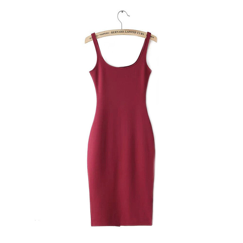 Online discount shop Australia - 7 Colour Women Simple Casual Dress Simple Brand Designer Sleeveless American Apparel Summer Style dresses Tango Vestidos Z1066