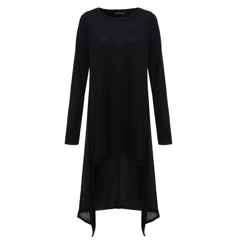 Online discount shop Australia - New Autumn Winter Women Dress Long Sleeve Knitted Sweater Dresses Fashion Irregular Hem Maxi Dress Plus Size S-3XL Vestidos