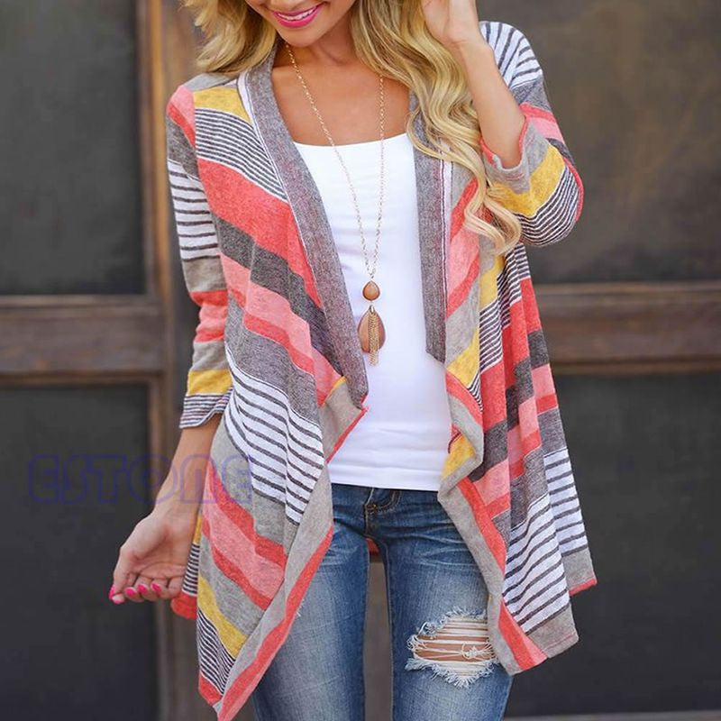 Online discount shop Australia - Boho Womens Cardigan Loose Sweater Outwear Knitted Jacket Coat Tops TW5351