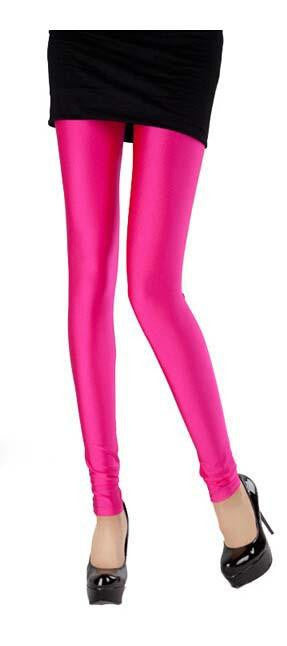 Solid Candy Neon Plus Size Women's Leggings High Stretched Jeggings Fitness Clothing Ballet Dancing Pant