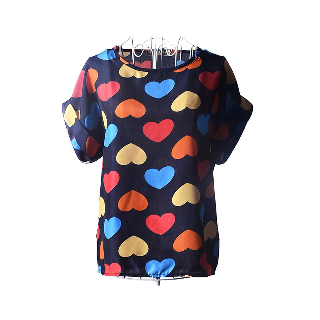 Online discount shop Australia - fashion Women Print Chiffon Shirt Vintage19 Styles Batwing Sleeve casual T Shirts Tops