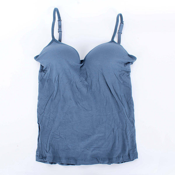 Online discount shop Australia - Modal Adjustable Strap Built In Bra Self Mold Bra Tank Top Camisole