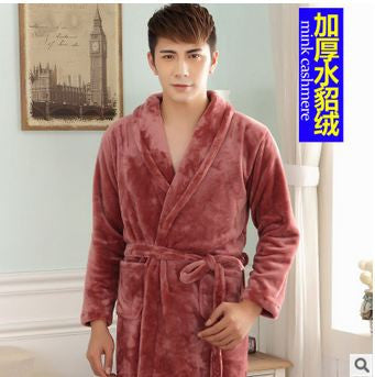 Online discount shop Australia - Bath Robe Female Lovers Coral Fleece 9 Colors Night Gown Spa Bathrobe Unisex Bath Robe Women Long Sleeve Womens Gowns