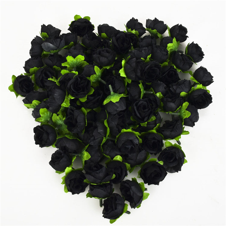 Online discount shop Australia - 100pcs/a set Rose Artificial Silk Flower Heads Wedding decoration Craft optional color