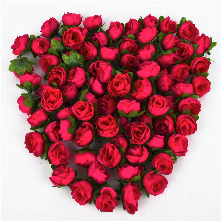 Online discount shop Australia - 100pcs/a set Rose Artificial Silk Flower Heads Wedding decoration Craft optional color