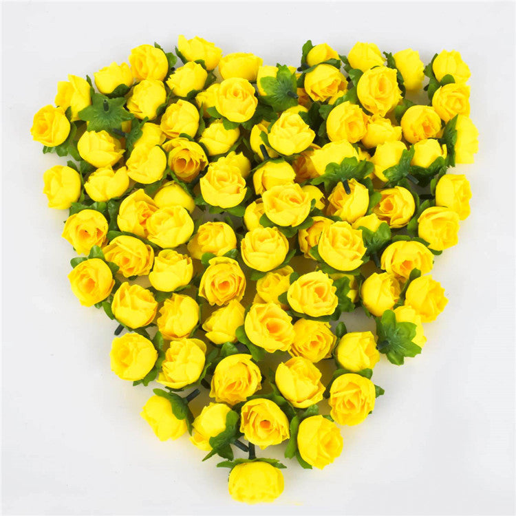 Online discount shop Australia - 100pcs/a set Rose Artificial Silk Flower Heads Wedding decoration Craft optional color