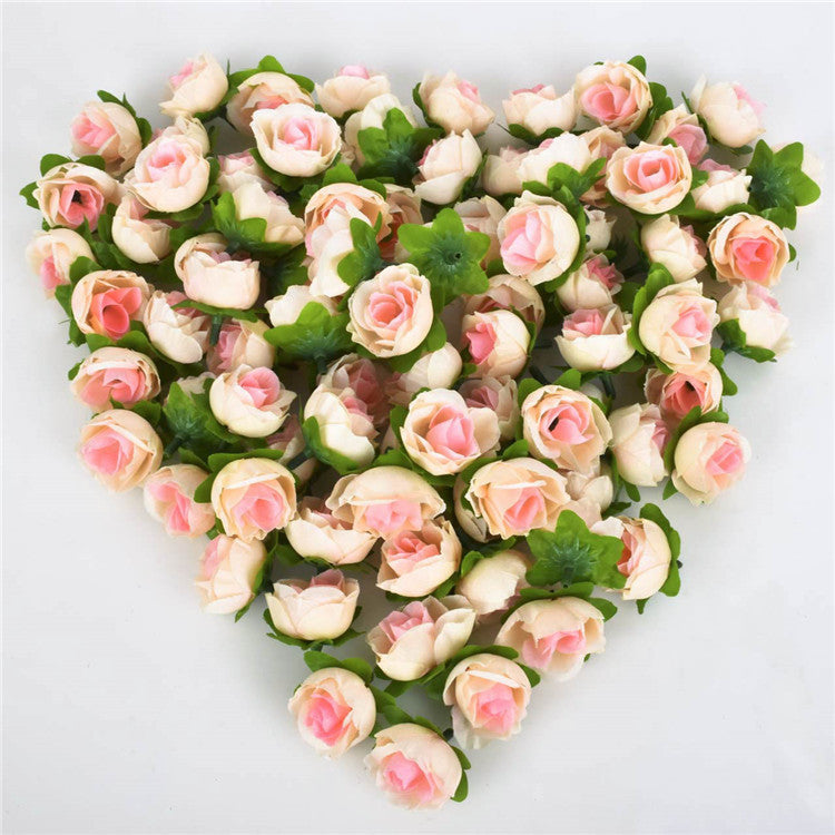 Online discount shop Australia - 100pcs/a set Rose Artificial Silk Flower Heads Wedding decoration Craft optional color