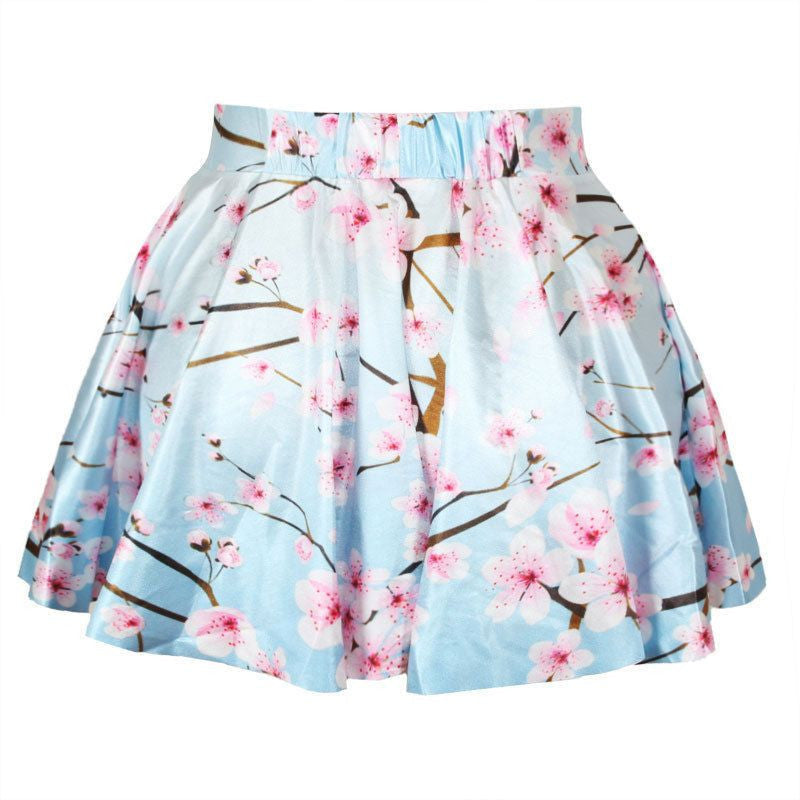 er Fashion Women's Clothing Casual High Waist emoji Print Skirt Female