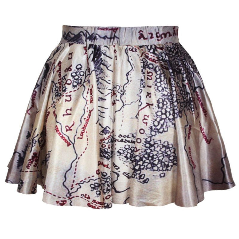 er Fashion Women's Clothing Casual High Waist emoji Print Skirt Female