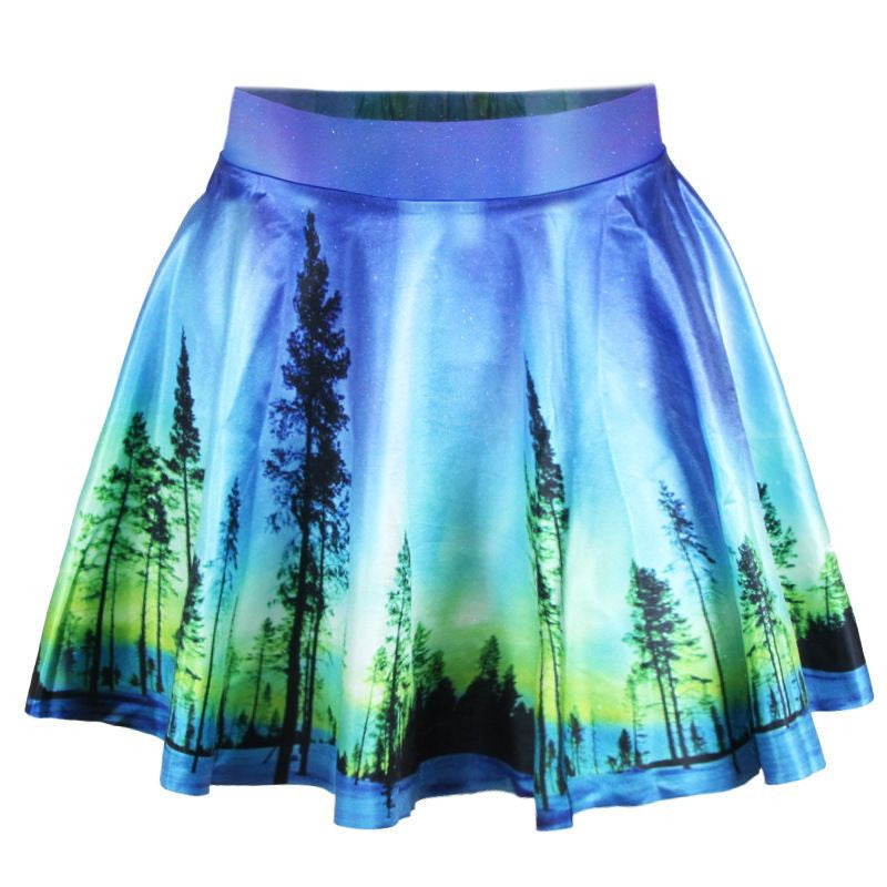 er Fashion Women's Clothing Casual High Waist emoji Print Skirt Female