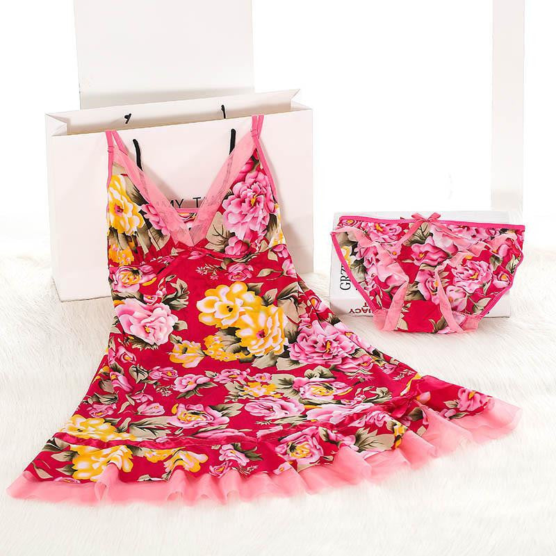 Womens Pink Nightie Women Nightwear Lingerie Nightdress Sleepwear Dress