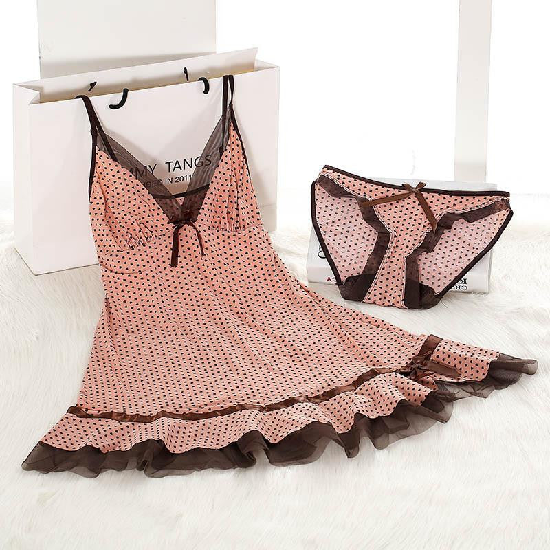 Womens Pink Nightie Women Nightwear Lingerie Nightdress Sleepwear Dress