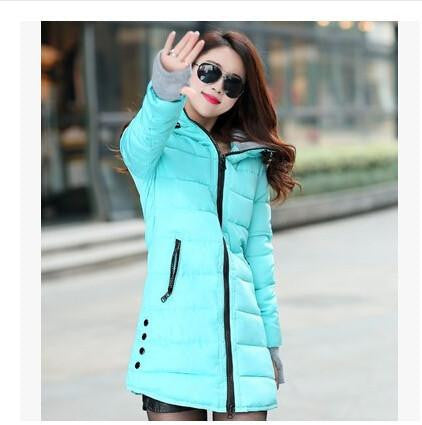 Women's Jacket Women Cotton Down Jackets Jacket Fashion Girls Slim Long Coat Jackets Plus Size