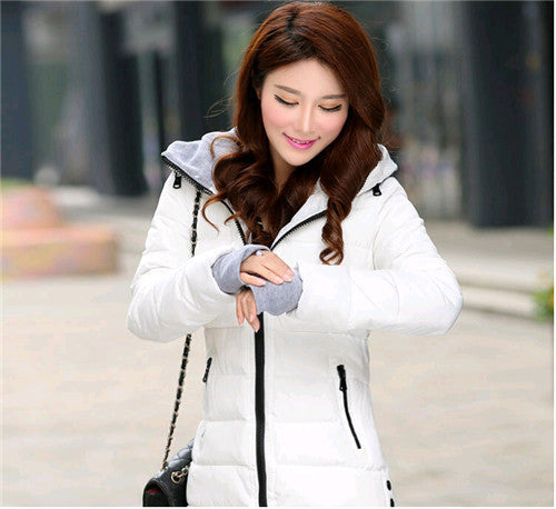 Women's Jacket Women Cotton Down Jackets Jacket Fashion Girls Slim Long Coat Jackets Plus Size