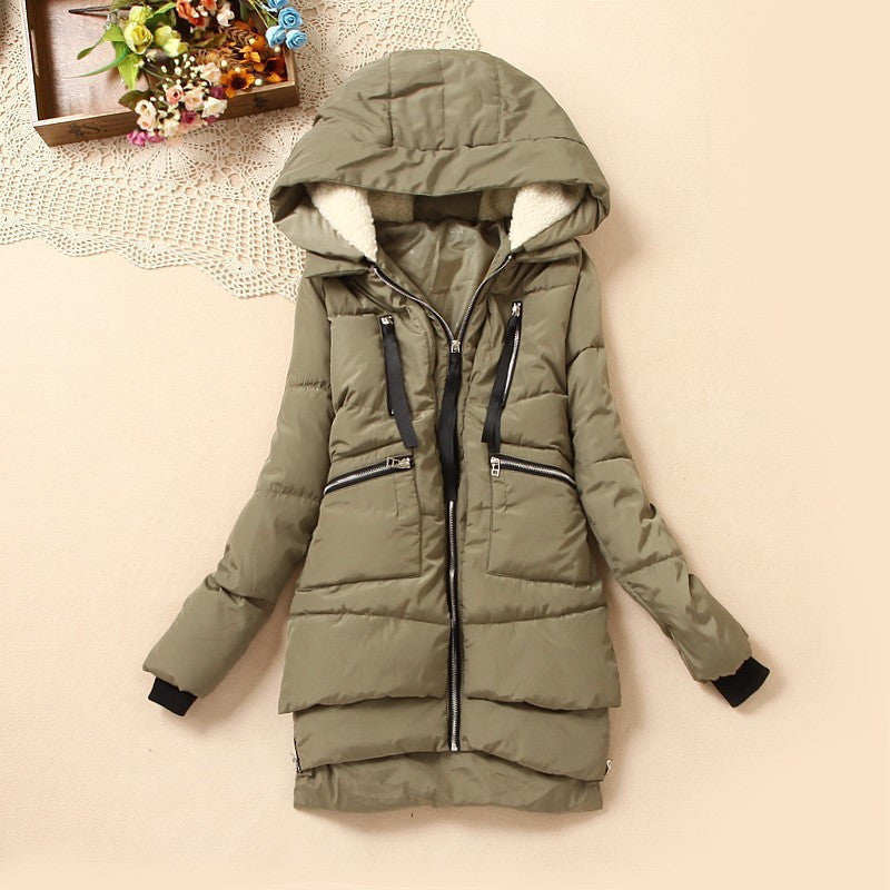 Women Wadded Jacket Female Outerwear Plus Size 5XL Thickening Casual Down Cotton Wadded Coat Women Parkas DM013