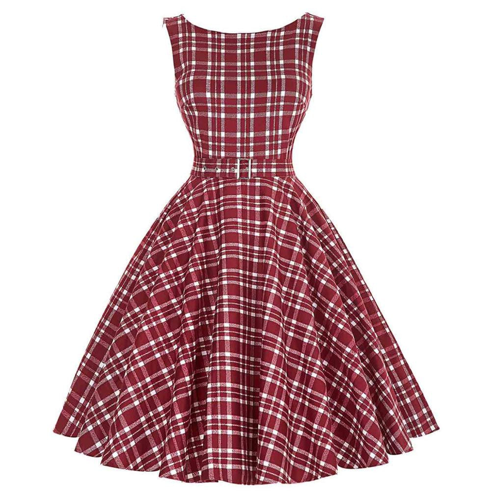 Online discount shop Australia - Jurken Women Dress Black Red Purple Summer Audrey Hepburn 50s 60s Vintage Dresses Vestidos Plus Size Rockabilly Party Dress