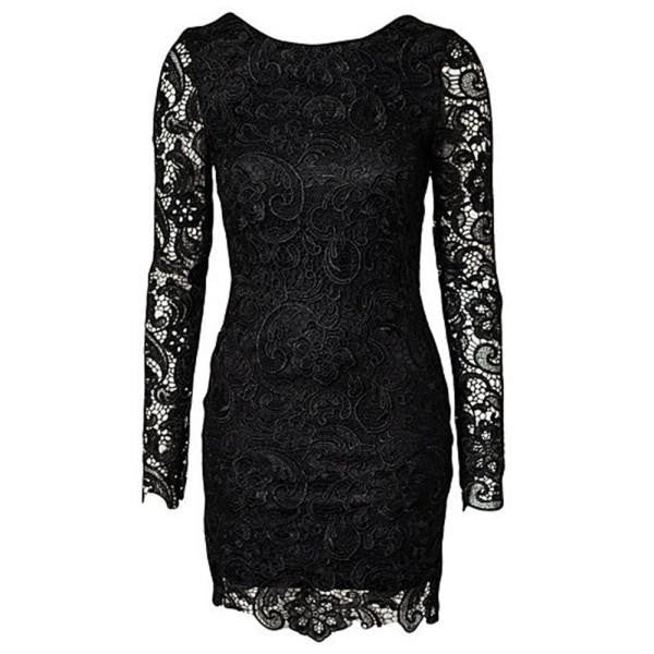 Women Bodycon Lace Long Sleeve Backless Evening Party Mini Dress