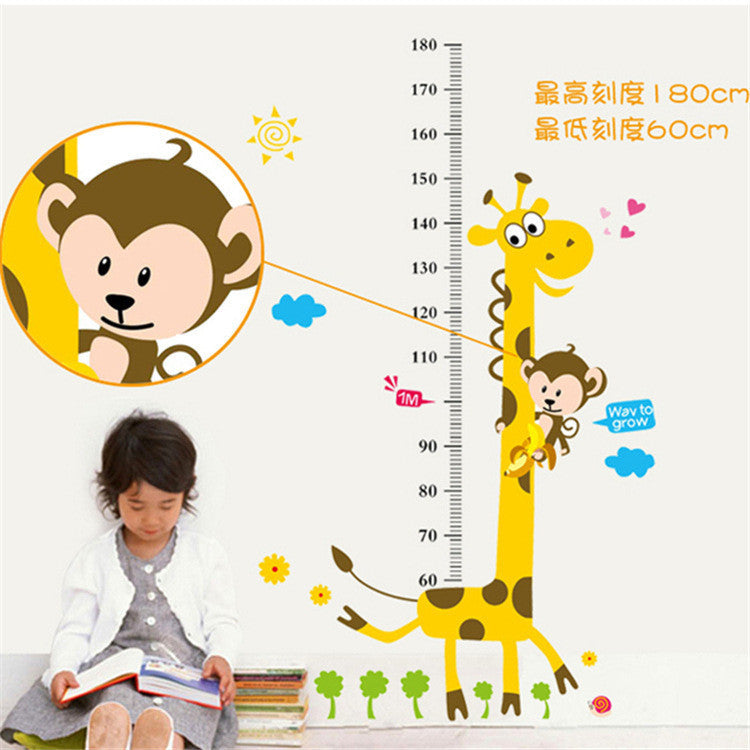 Online discount shop Australia - Kids Height Chart Wall Sticker home Cartoon Giraffe Height Ruler Home Decoration room Decals Wall Art Sticker wallpaper