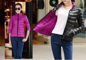 Stand Collar Slim Short White Duck Women Ultra Light Down Jacket Casual Coat