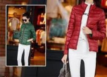 Stand Collar Slim Short White Duck Women Ultra Light Down Jacket Casual Coat