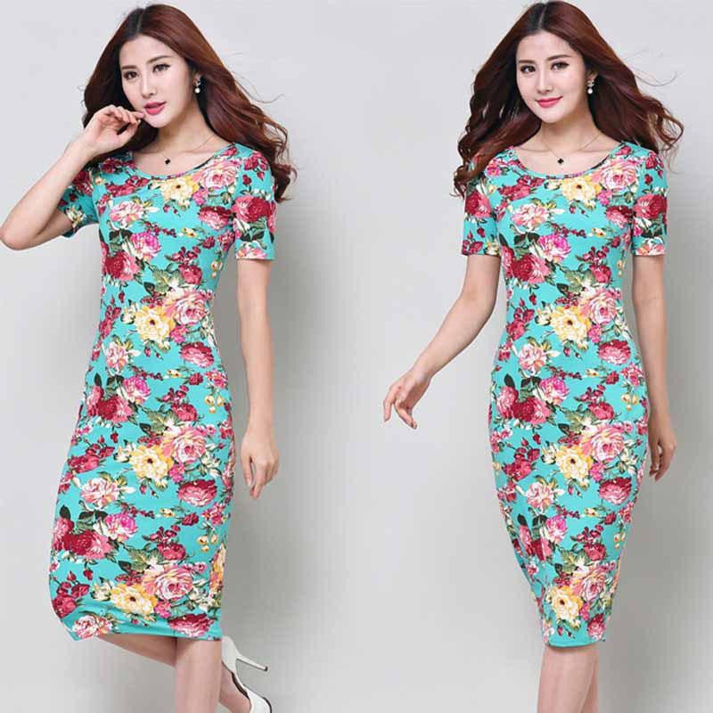 Women Slim Painted Bodycon Party Clubwear woman clothing Elegant Noble summer Dress #LYW