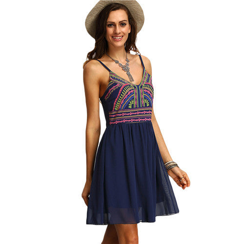 Print Dresses Women Clothing Arrival Womens Multicolor Spaghetti Strap Short Summer Sundresses