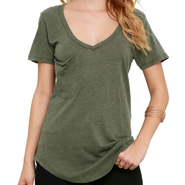 Tees Women V Neck Short Sleeve Cotton T Shirt Loose Tops T-Shirts Casual tshirt women