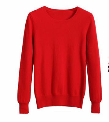 women's Sweater Wool Sweater Female round neck pullover Knit Sweater