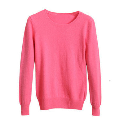 women's Sweater Wool Sweater Female round neck pullover Knit Sweater