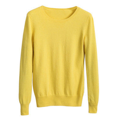 women's Sweater Wool Sweater Female round neck pullover Knit Sweater