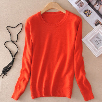 women's Sweater Wool Sweater Female round neck pullover Knit Sweater