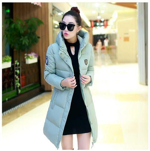 Women's Fashion Down Warm Coats Arrival Fashion Long sleeve Hooded Jackets Slim Style Casual Parka Coat