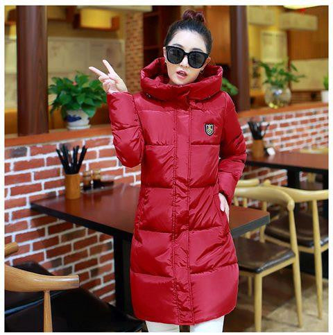 Women's Fashion Down Warm Coats Arrival Fashion Long sleeve Hooded Jackets Slim Style Casual Parka Coat