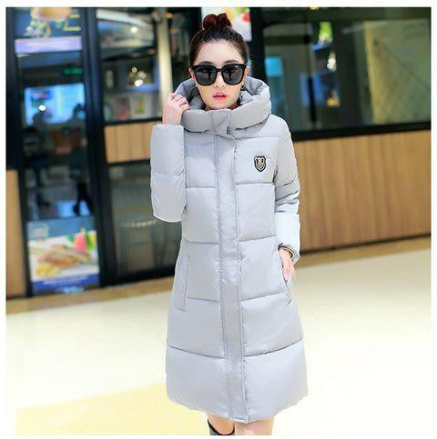 Women's Fashion Down Warm Coats Arrival Fashion Long sleeve Hooded Jackets Slim Style Casual Parka Coat