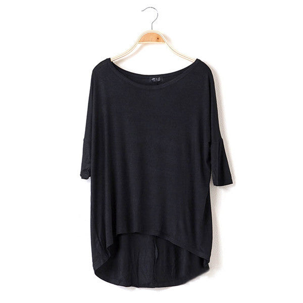 Online discount shop Australia - Cotton Casual Women Oversized Batwing Short Sleeve T-shirts Loose Tops Tee 16 Colors