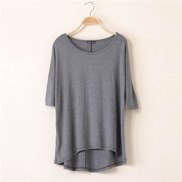 Online discount shop Australia - Cotton Casual Women Oversized Batwing Short Sleeve T-shirts Loose Tops Tee 16 Colors