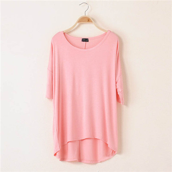 Online discount shop Australia - Cotton Casual Women Oversized Batwing Short Sleeve T-shirts Loose Tops Tee 16 Colors